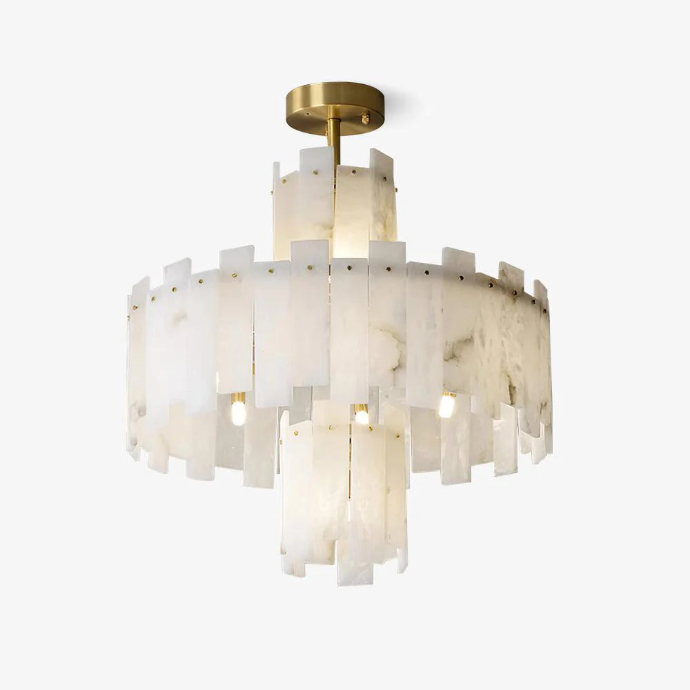Regina White Alabaster Chandelier - Nuvé
