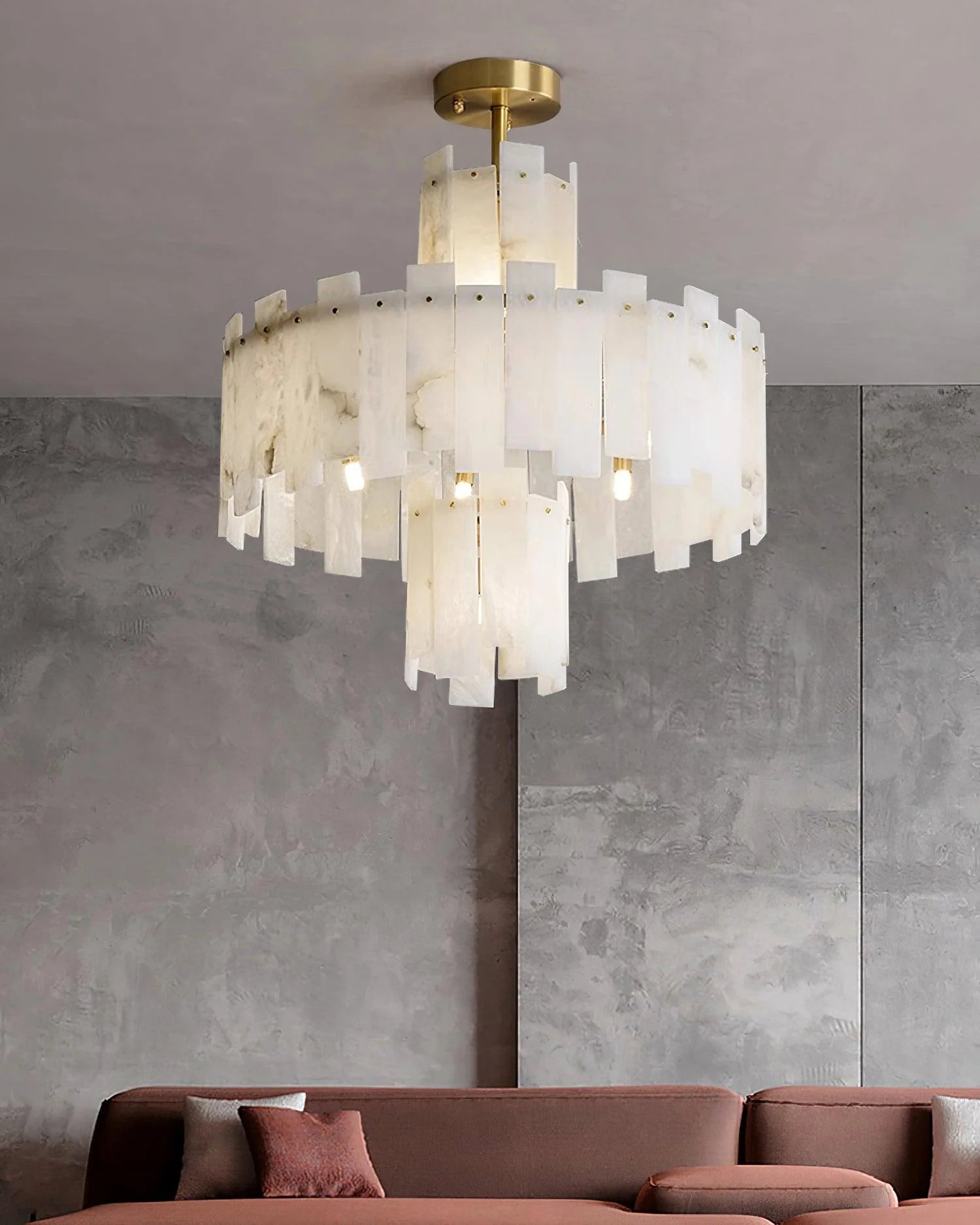 Regina White Alabaster Chandelier - Nuvé