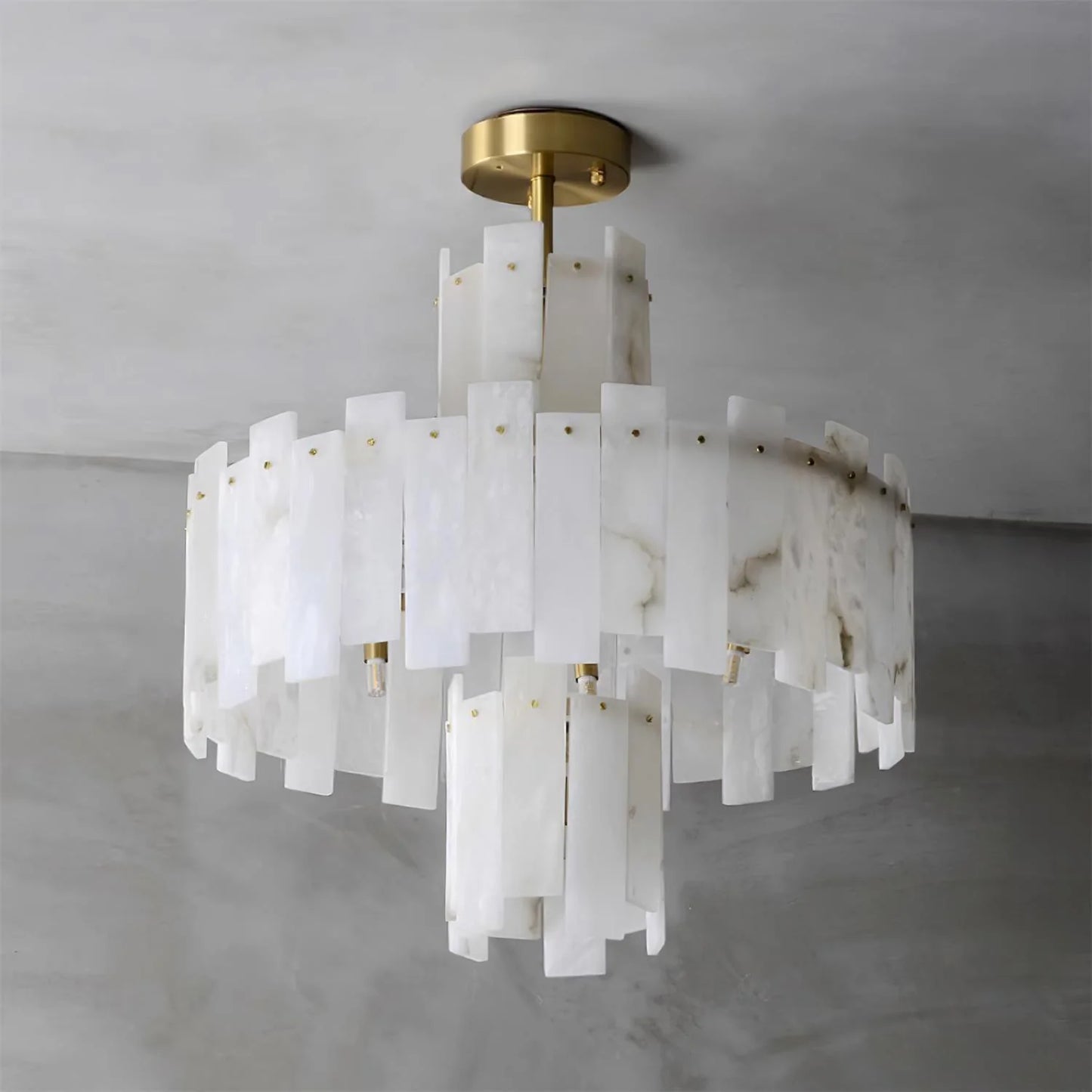 Regina White Alabaster Chandelier - Nuvé