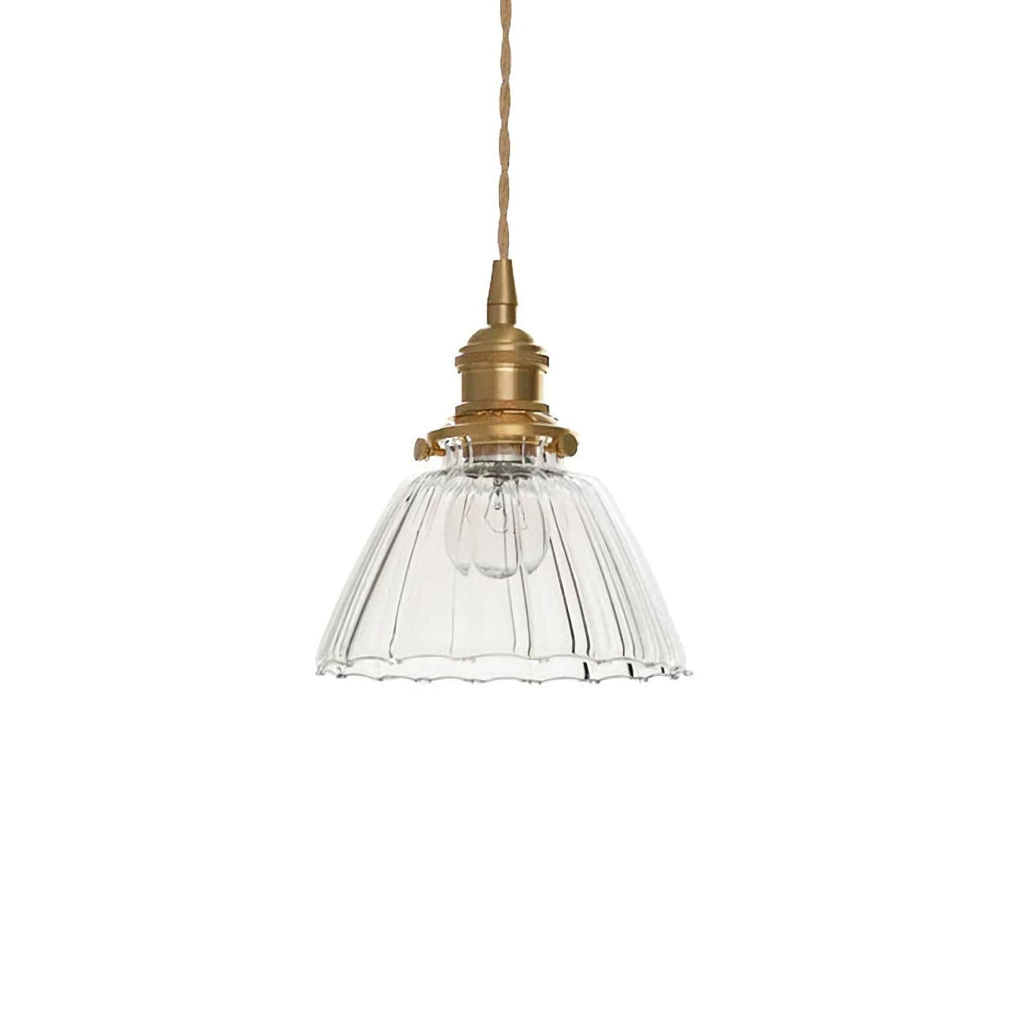 Retro Ribbed Glass Pendant Light - Nuvé