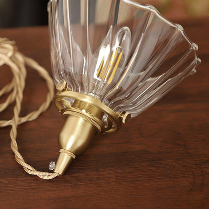 Retro Ribbed Glass Pendant Light - Nuvé
