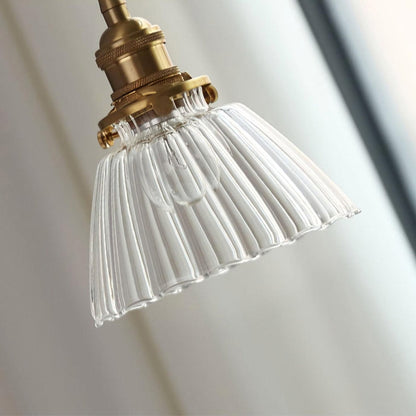 Retro Ribbed Glass Pendant Light - Nuvé