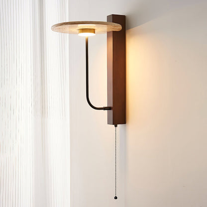 French Yellow Travertine Wall Lamp - Nuvé