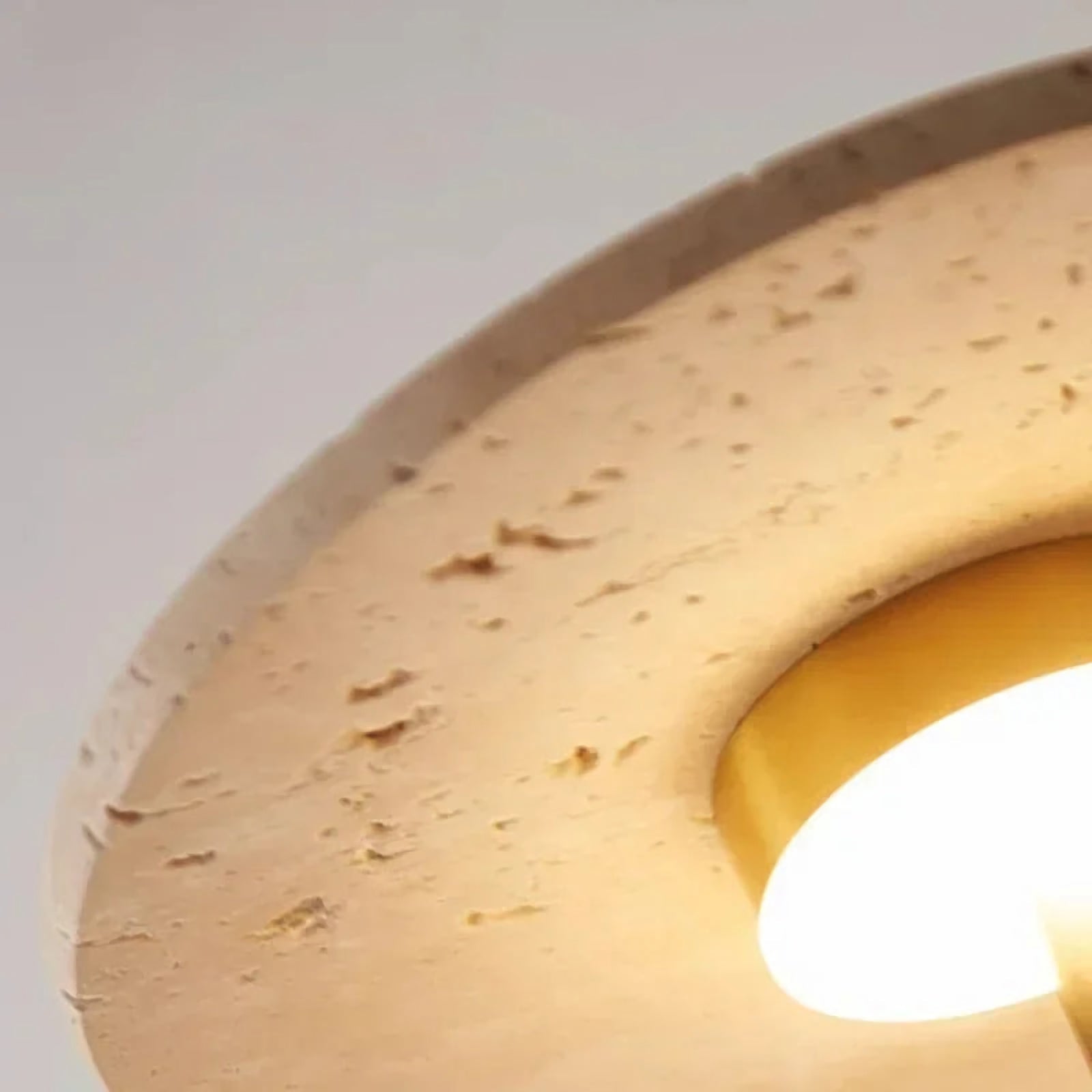 French Yellow Travertine Wall Lamp - Nuvé