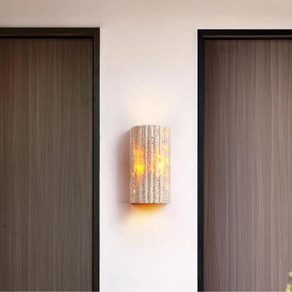 Travertine Outdoor Garden Wall Lamp - Nuvé