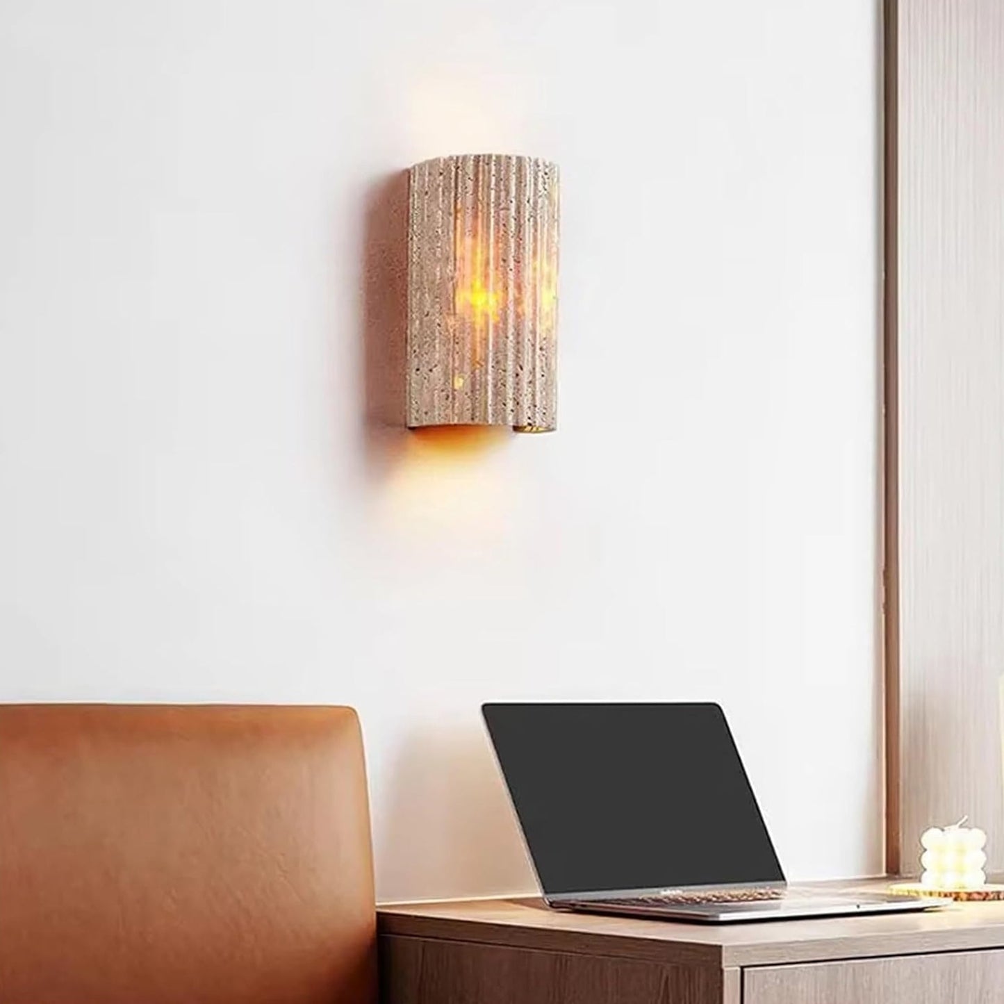 Travertine Outdoor Garden Wall Lamp - Nuvé