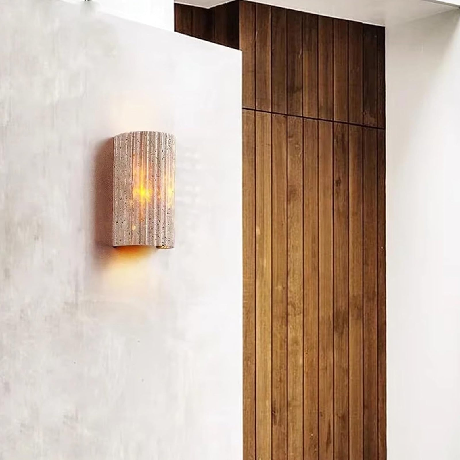 Travertine Outdoor Garden Wall Lamp - Nuvé