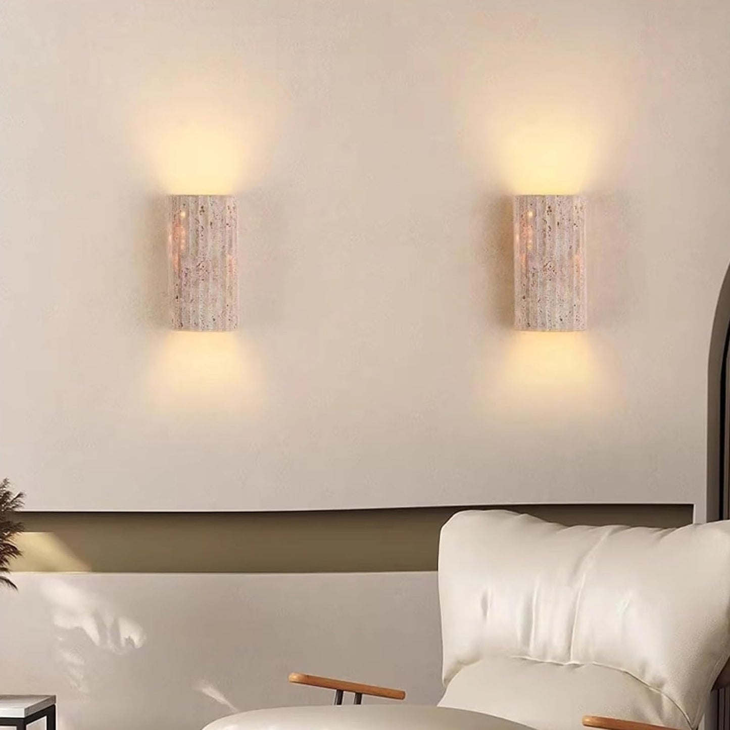 Travertine Outdoor Garden Wall Lamp - Nuvé