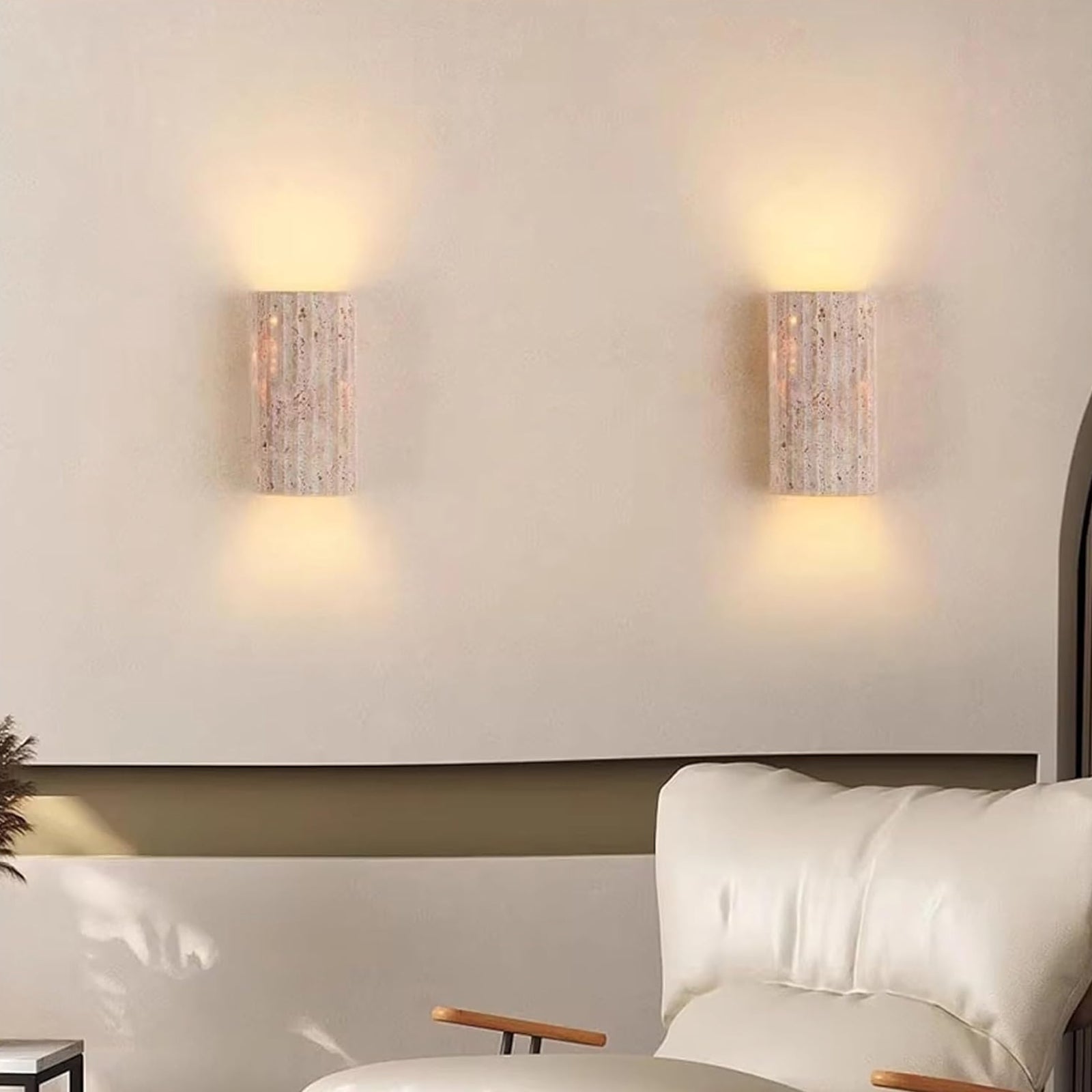 Travertine Outdoor Garden Wall Lamp - Nuvé