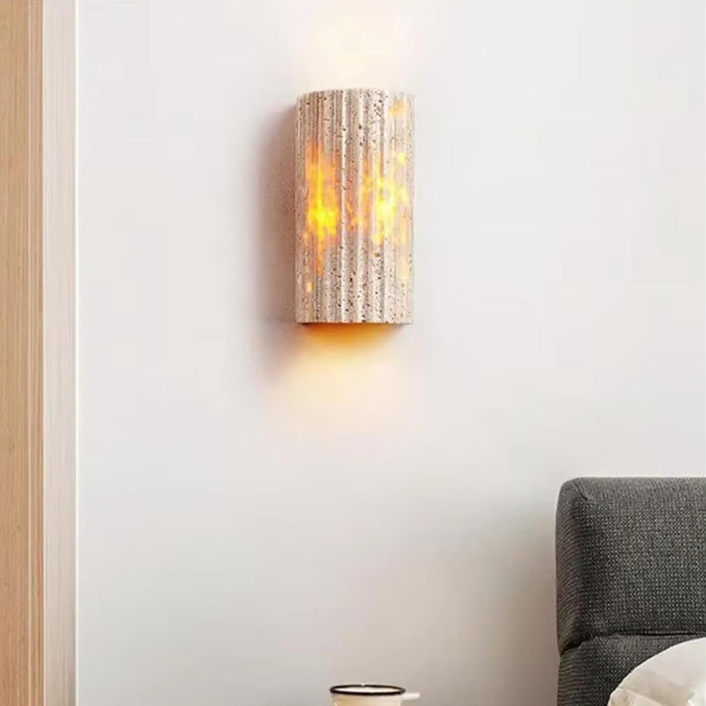 Travertine Outdoor Garden Wall Lamp - Nuvé