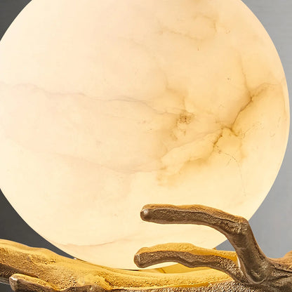 Retro Twigs Round Alabaster Wall Lamp - Nuvé