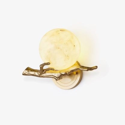 Retro Twigs Round Alabaster Wall Lamp - Nuvé