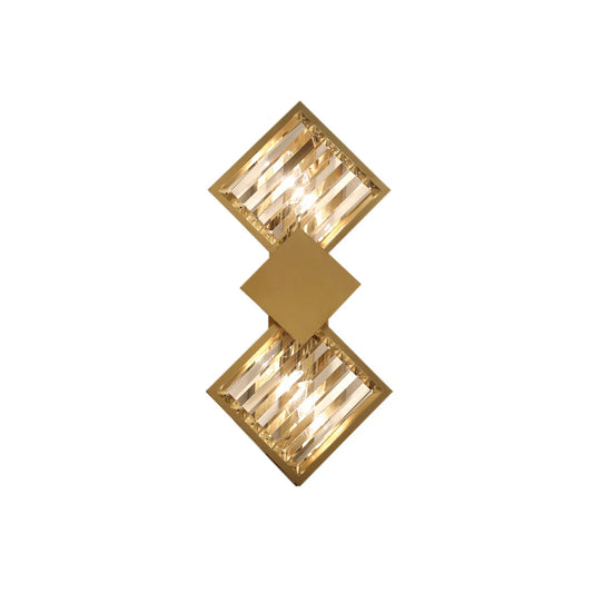 Rhombus Gold Crystal Wall Light - Nuvé