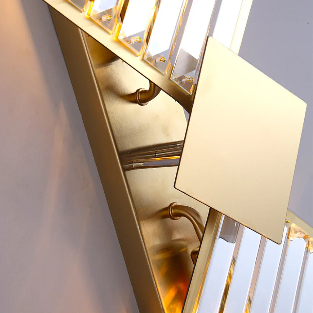 Rhombus Gold Crystal Wall Light - Nuvé