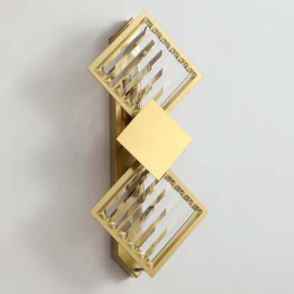Rhombus Gold Crystal Wall Light - Nuvé