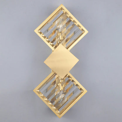 Rhombus Gold Crystal Wall Light - Nuvé