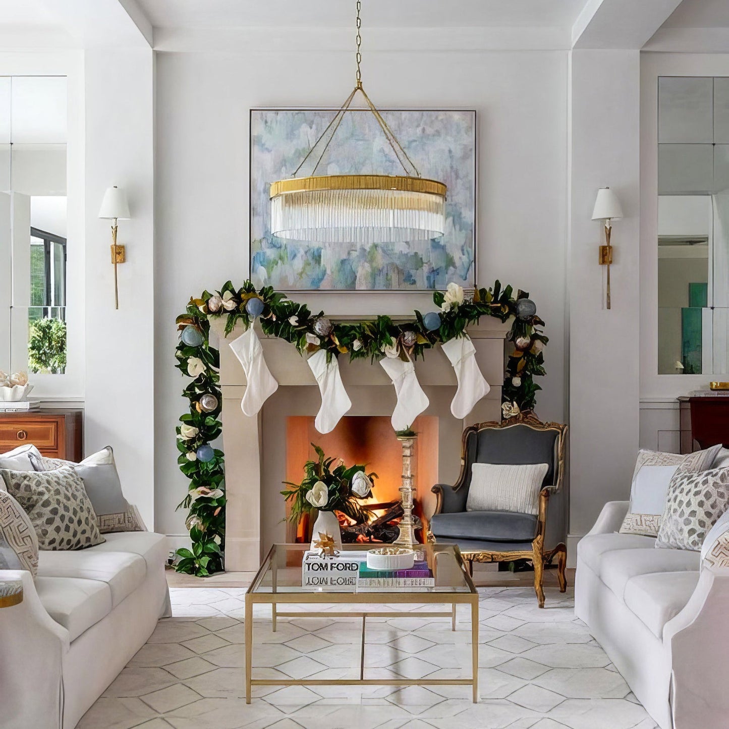 Ribbed Glass Ring Chandelier - Nuvé