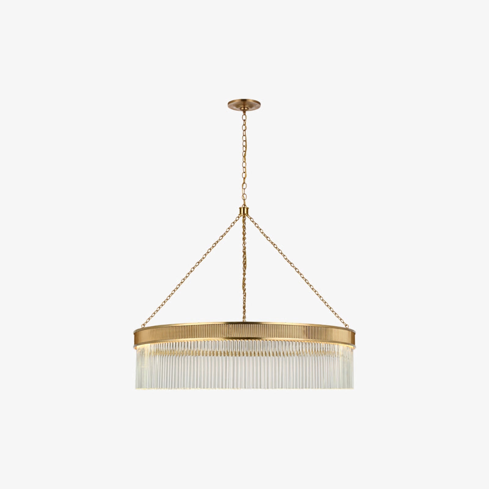 Ribbed Glass Ring Chandelier - Nuvé