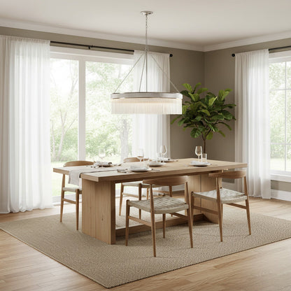 Ribbed Glass Ring Chandelier - Nuvé