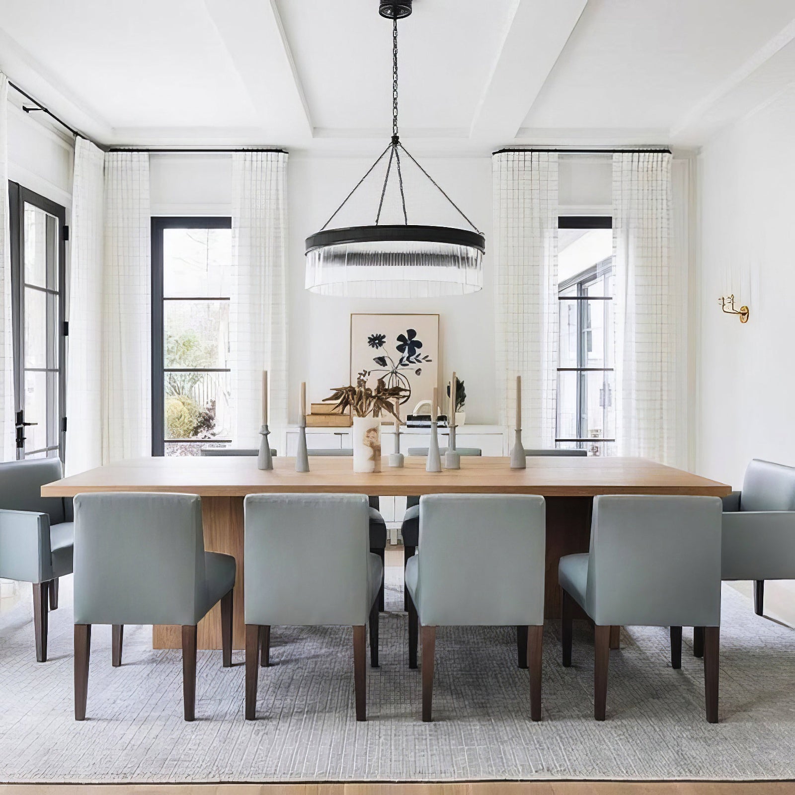 Ribbed Glass Ring Chandelier - Nuvé