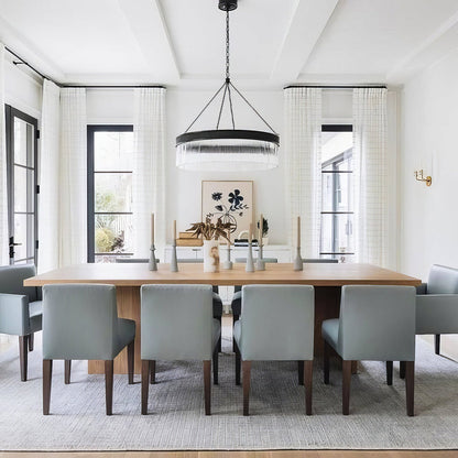Ribbed Glass Ring Chandelier - Nuvé