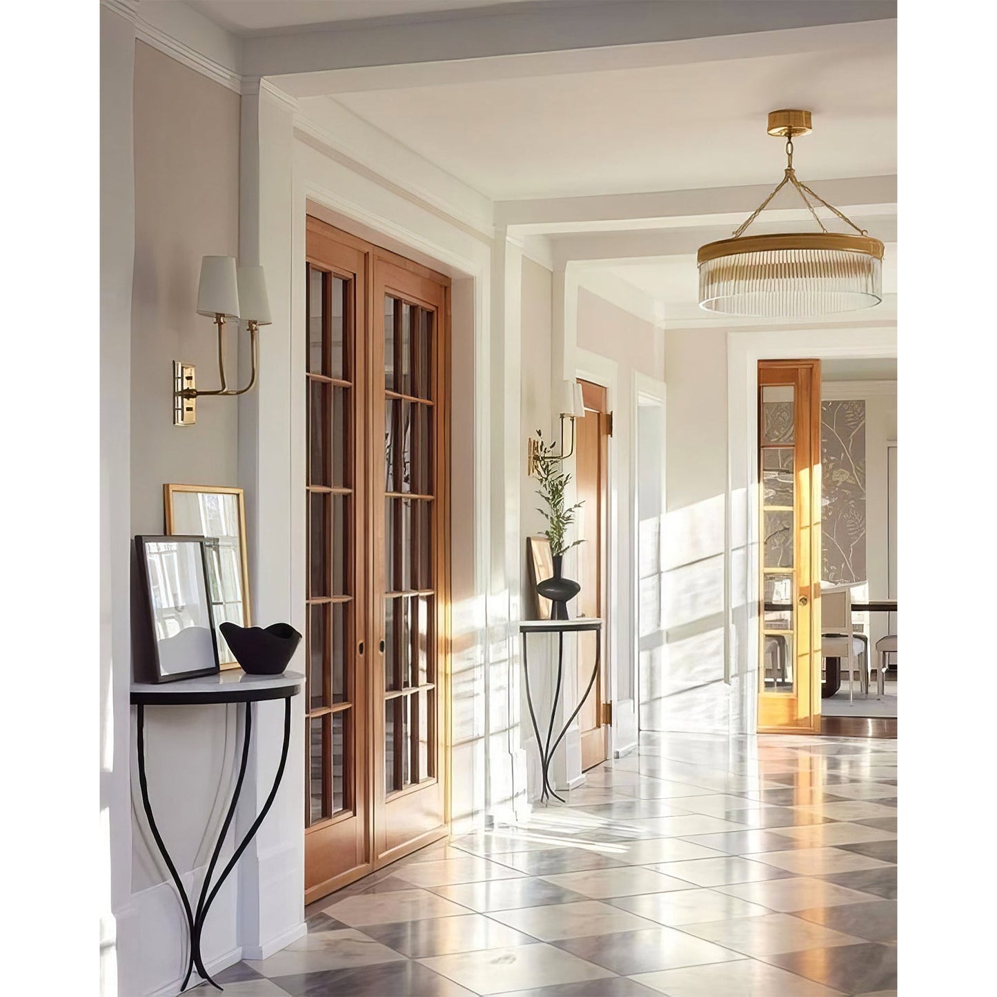 Ribbed Glass Ring Chandelier - Nuvé