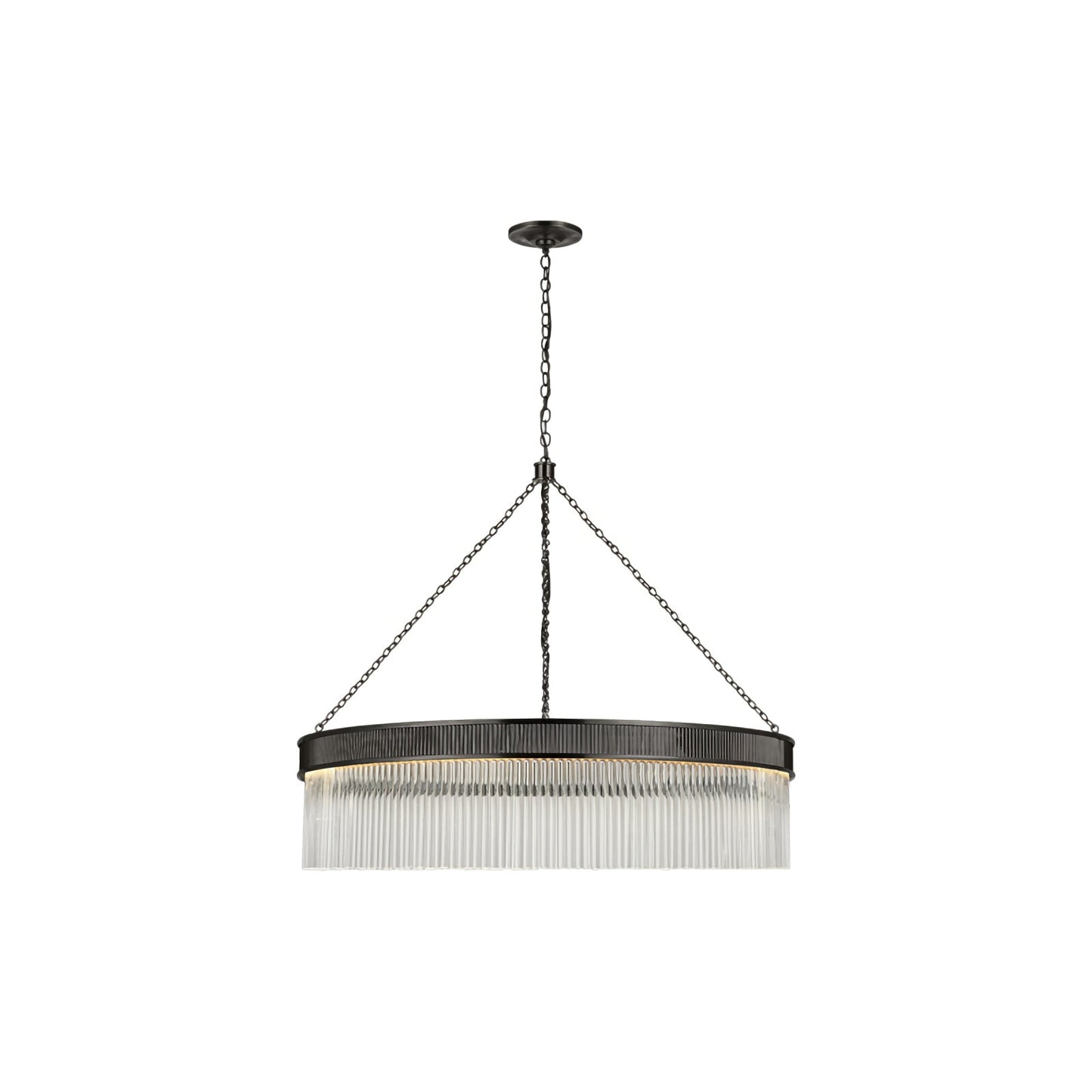 Ribbed Glass Ring Chandelier - Nuvé