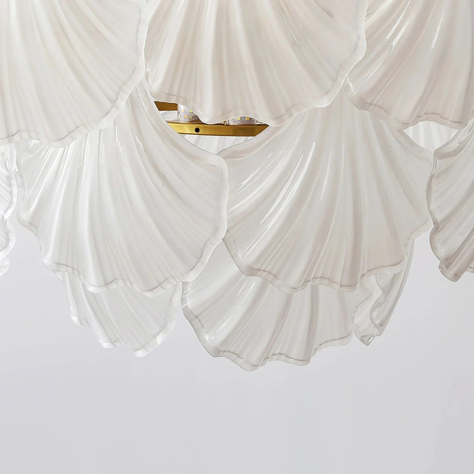 Ribbed Glass Shell Pendant Chandelier - Nuvé