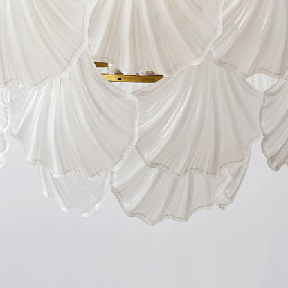 Ribbed Glass Shell Pendant Chandelier - Nuvé