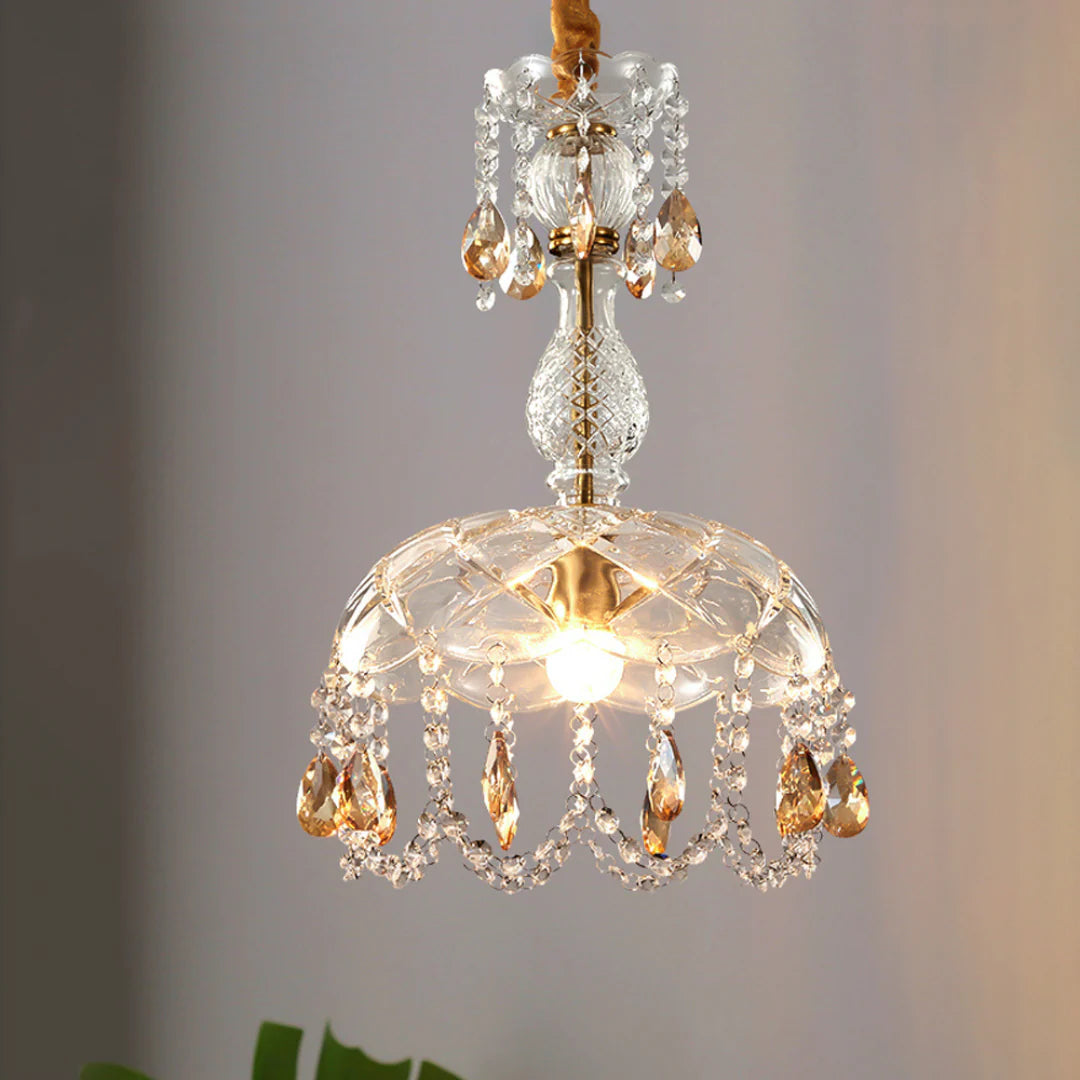 Rondelle Crystal Flower Pendant lamp - Nuvé
