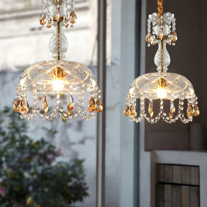 Rondelle Crystal Flower Pendant lamp - Nuvé