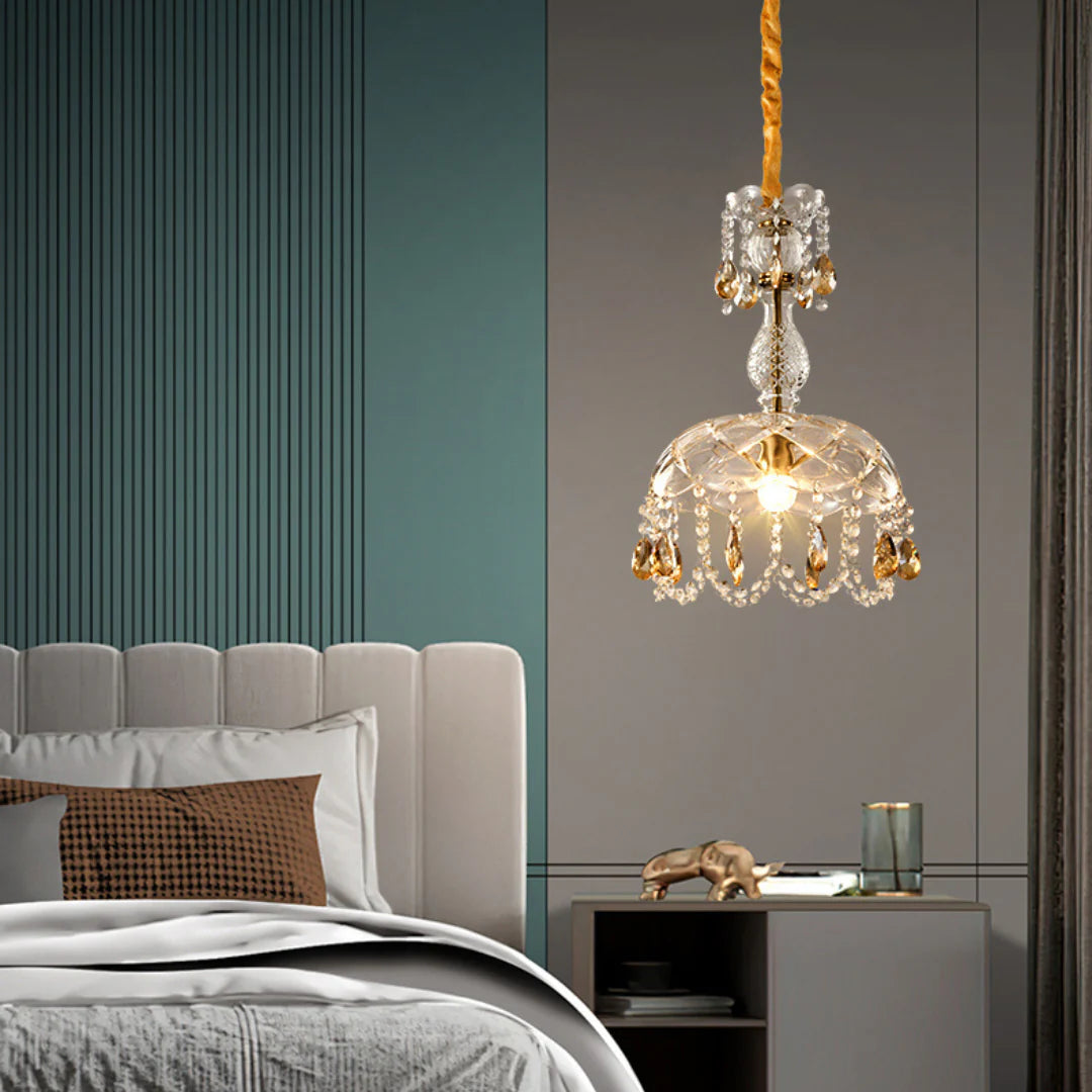 Rondelle Crystal Flower Pendant lamp - Nuvé