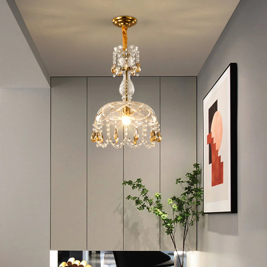 Rondelle Crystal Flower Pendant lamp - Nuvé