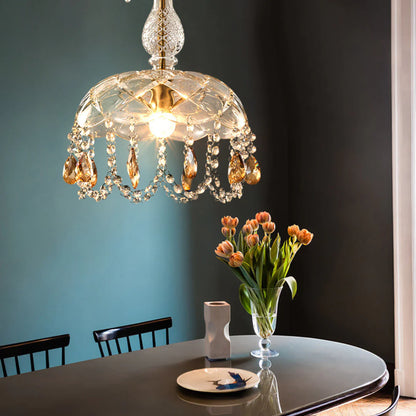 Rondelle Crystal Flower Pendant lamp - Nuvé