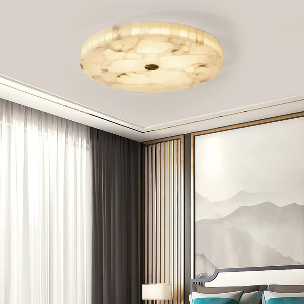 Alabaster Round Ceiling Lamp - Nuvé