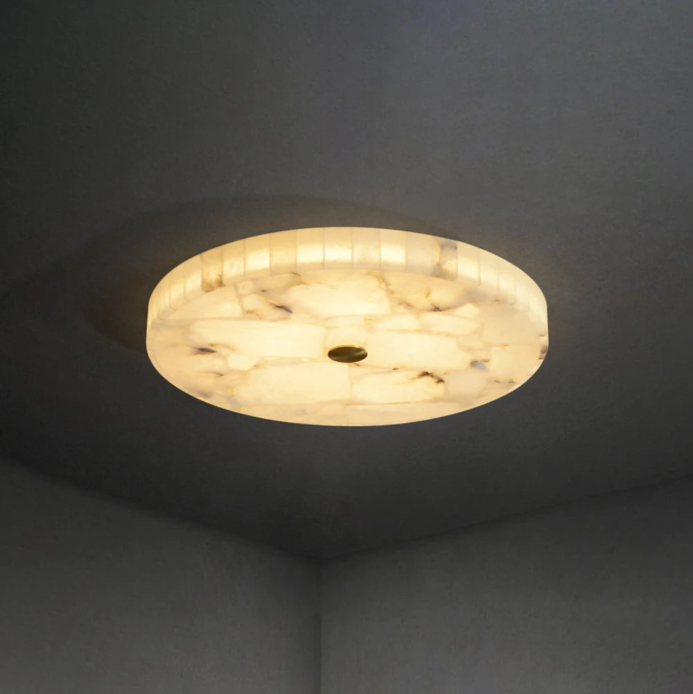 Alabaster Round Ceiling Lamp - Nuvé