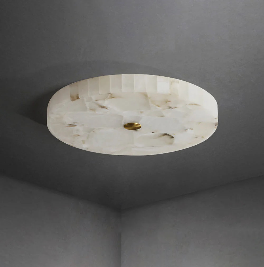 Alabaster Round Ceiling Lamp - Nuvé