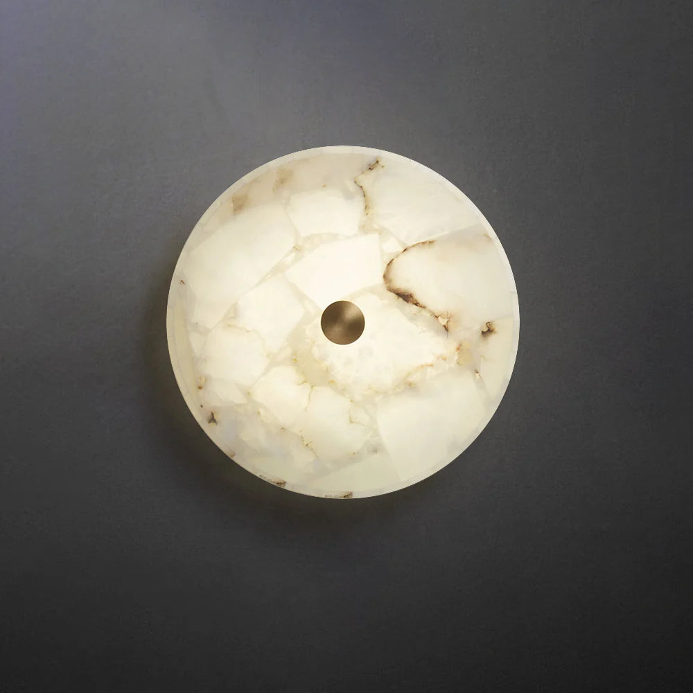 Alabaster Round Ceiling Lamp - Nuvé