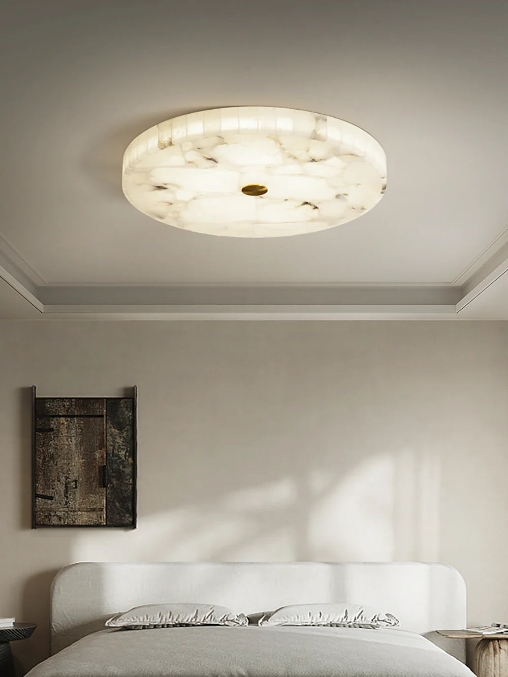 Alabaster Round Ceiling Lamp - Nuvé