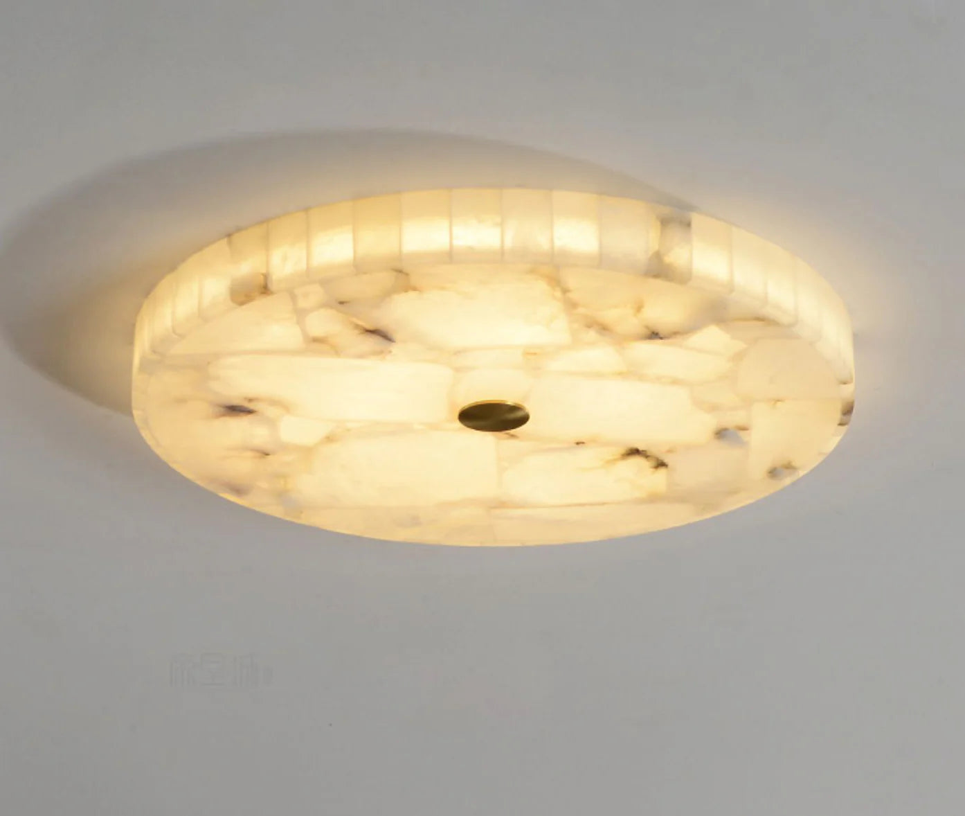 Alabaster Round Ceiling Lamp - Nuvé