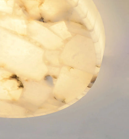 Alabaster Round Ceiling Lamp - Nuvé
