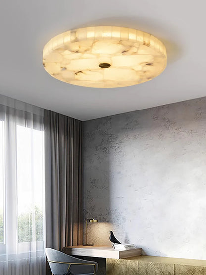 Alabaster Round Ceiling Lamp - Nuvé