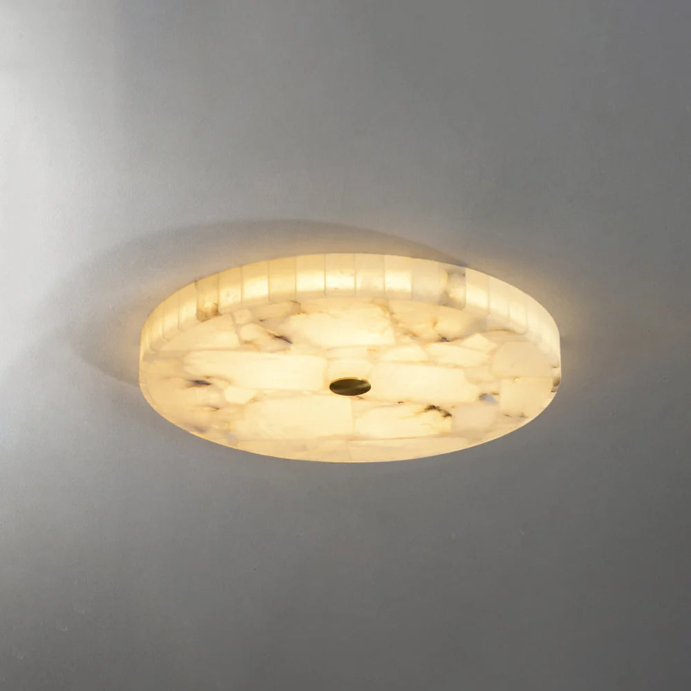 Alabaster Round Ceiling Lamp - Nuvé