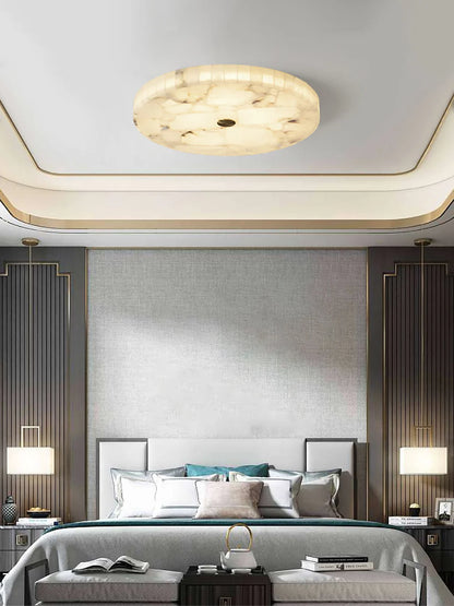 Alabaster Round Ceiling Lamp - Nuvé