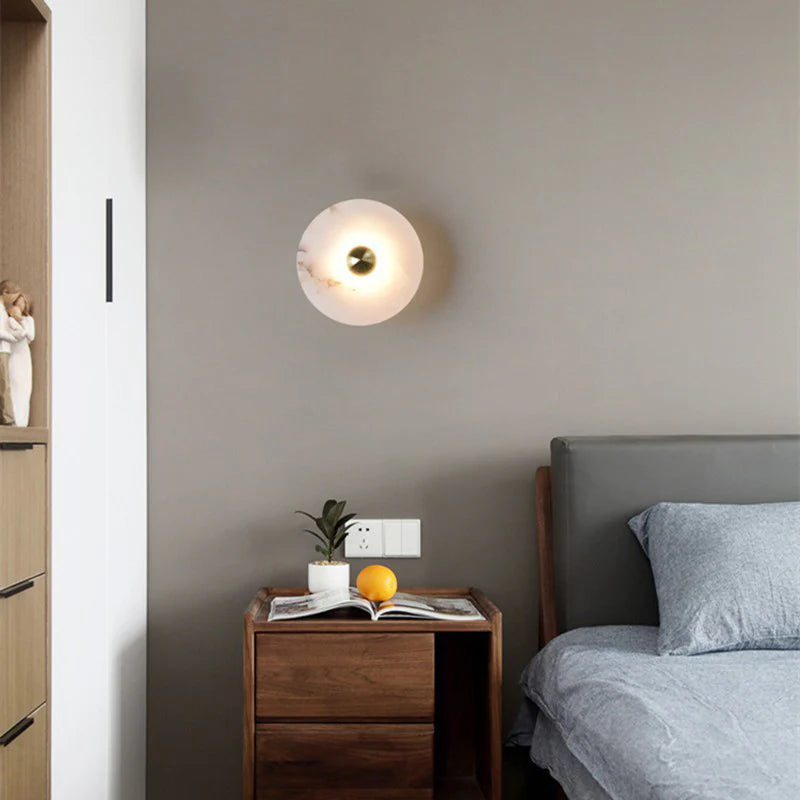 Round Alabaster Wall Lamp - Nuvé