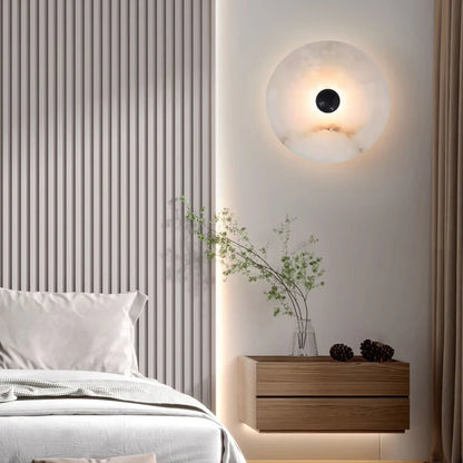 Round Alabaster Wall Lamp - Nuvé