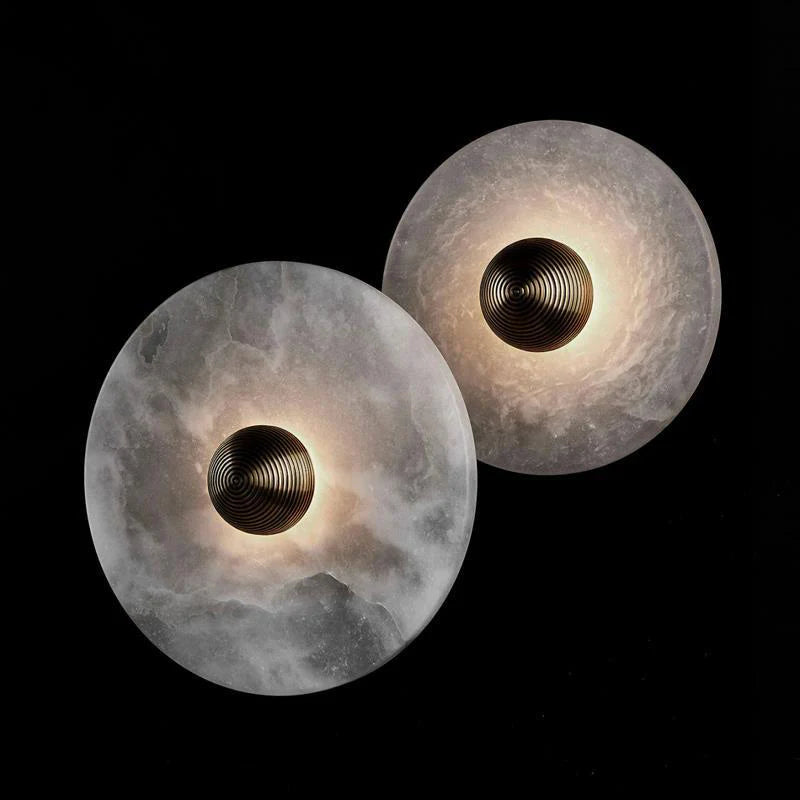 Round Alabaster Wall Lamp - Nuvé