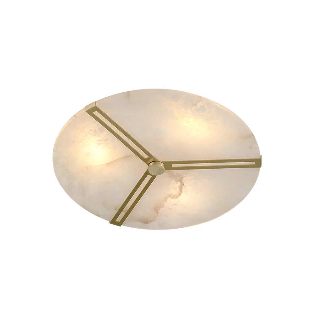 Round Copper Alabaster Ceiling Light - Nuvé