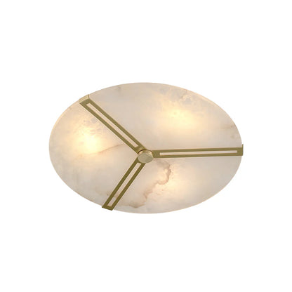 Round Copper Alabaster Ceiling Light - Nuvé