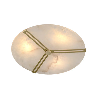 Round Copper Alabaster Ceiling Light - Nuvé